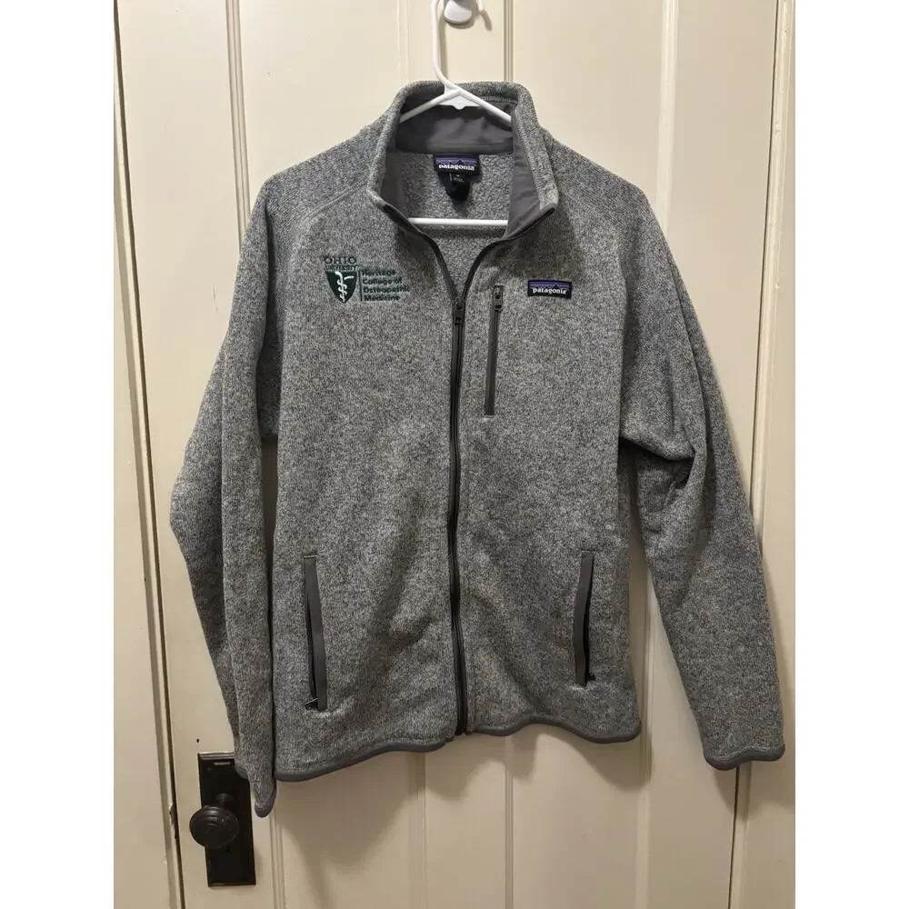 Patagonia Jacket Mens Grey Full Zip Fleece Medium Ohio University Heritage‎ Med